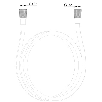 Шланг для душа 1000 мм WONZON & WOGHAND, Темный графит (WW-RG01-1000-BGM)