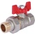 ROMMER Шаровой кран с американкой 1/2" ВН/НР, ручка бабочка