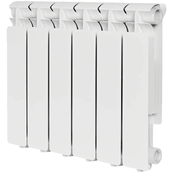 STOUT Bravo 350 6 секций радиатор алюминиевый боковое подключение RAL9010