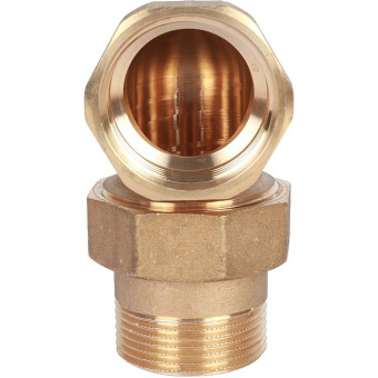 STOUT Разъемное угловое соединение "американка" ВН, уплотнение под гайкой o-ring кольцо 1"1/4