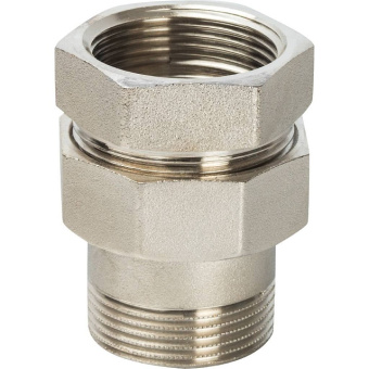 STOUT Разъемное соединение "американка" ВН никелированное, уплотнение под гайкой o-ring кольцо 1"1/2