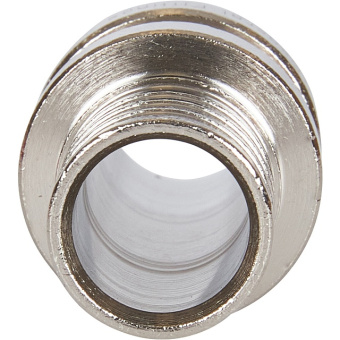 STOUT SFA-0003-002002 STOUT Муфта соединительная равнопроходная 20х2,0 никелированная для труб из сшитого полиэтилена аксиальный