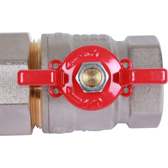 ROMMER Шаровой кран с американкой 1 1/4" ВН/НР, ручка бабочка