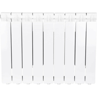 STOUT Bravo 500 9 секций радиатор алюминиевый боковое подключение RAL9010