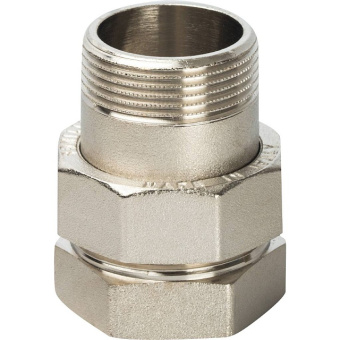 STOUT Разъемное соединение "американка" ВН никелированное, уплотнение под гайкой o-ring кольцо 1"1/2