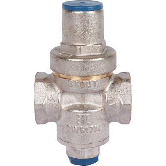 STOUT Редуктор давления PN16 вн/вн 1/2" с выходом под манометр