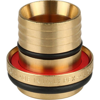 STOUT Тройник-переходник с наружной резьбой 1"x32 для металлопластиковых труб винтовой