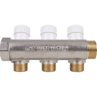 STOUT Коллектор распределительный 3/4", 3 отвода 1/2"