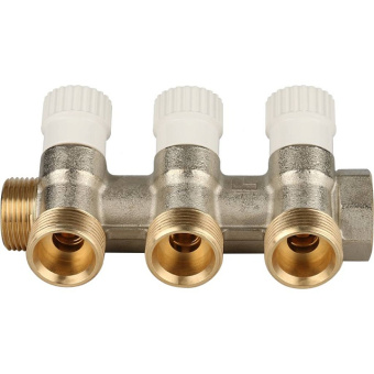 STOUT Коллектор распределительный 3/4", 3 отвода 3/4"ЕК