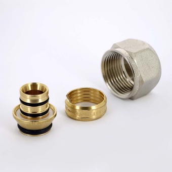 Соединитель обжим-В никелированный евроконус UNI-FITT 20х3/4"ЕК