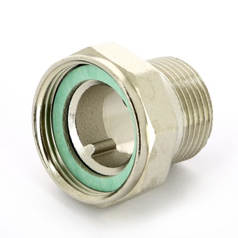 Соединение с накидной гайкой НВ Uni-Fitt с плоской прокладкой никелированное 1"x1"1/4