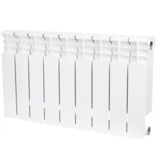 STOUT Bravo 350 9 секций радиатор алюминиевый боковое подключение RAL9010