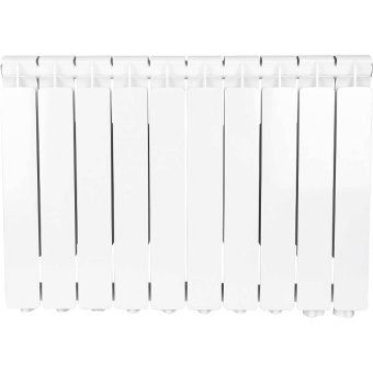 STOUT Bravo 500 10 секции радиатор алюминиевый нижнее правое подключение (белый RAL 9010)