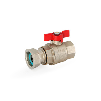 Кран ВВ 3/4" с накидной гайкой и уплотнением, никелированный