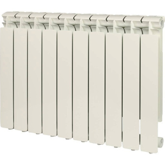 STOUT Bravo 500 10 секций радиатор алюминиевый боковое подключение RAL9010