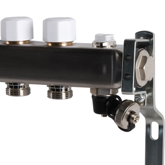 Коллектор без расходомеров, с клапаном, сливом, 10 выходов