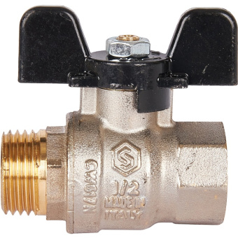 STOUT SVB Кран шаровой стандартнопроходной, ВР/НР, ручка бабочка 1/2"