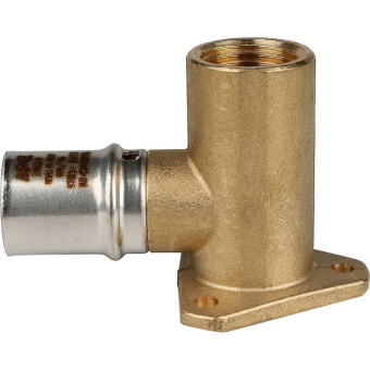 STOUT Угольник настенный с креплением удлинённый 1/2"х20 для металлопластиковых труб прессовой