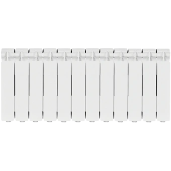 STOUT Bravo 350 12 секций радиатор алюминиевый боковое подключение RAL9010