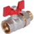 ROMMER Шаровой кран с американкой 3/4" ВН/НР, ручка бабочка