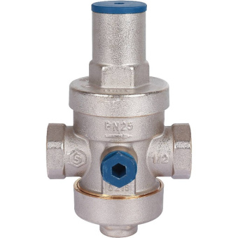 STOUT Редуктор давления PN25 вн/вн 1/2" с выходом под манометр