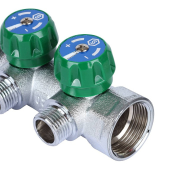 STOUT SMB-6849-011202 STOUT Коллектор регулирующий 1", 2 отвода 1/2" плоское уплотнение