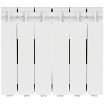 STOUT Bravo 350 6 секций радиатор алюминиевый боковое подключение RAL9010