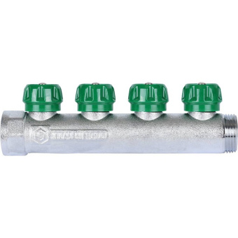 STOUT SMB-6850-013404 STOUT Коллектор регулирующий 1", 4 отвода 3/4" ЕК