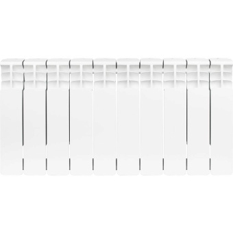 STOUT Space 350 10 секций радиатор биметаллический боковое подключение RAL9016