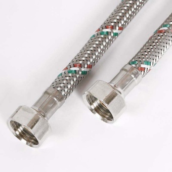 Гибкая подводка для воды UNI-FITT ВВ 1/2" 120 см оплетка из нержавеющей стали