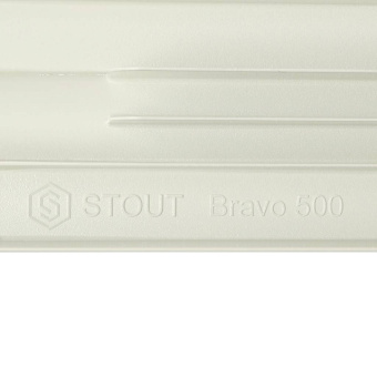 STOUT Bravo 500 6 секций радиатор алюминиевый боковое подключение RAL9010