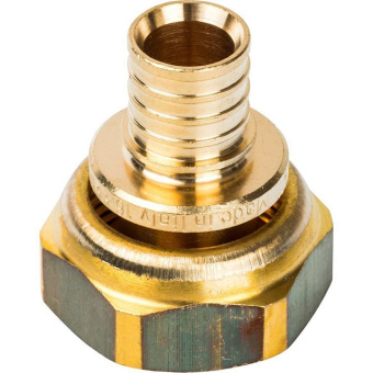 STOUT Переходник с накидной гайкой 16xG 3/4" для труб из сшитого полиэтилена аксиальный