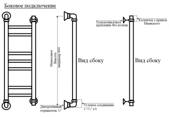 Полотенцесушитель Вид 9/10 водяной