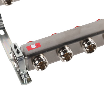 Коллектор без расходомеров, с клапаном, сливом, 11 выходов