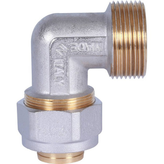 STOUT Угольник-переходник с наружной резьбой 1 1/4"x32 для металлопластиковых труб винтовой