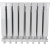 VEGA 500 8 секций радиатор алюминиевый боковое подключение (белый RAL 9016)
