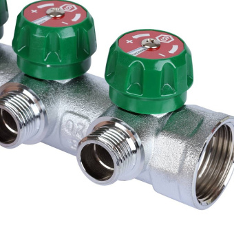 STOUT SMB-6849-011204 STOUT Коллектор регулирующий 1", 4 отвода 1/2" плоское уплотнение