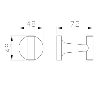 Крючок для ванной WONZON & WOGHAND SIMPLE, Хром (WW-6515)