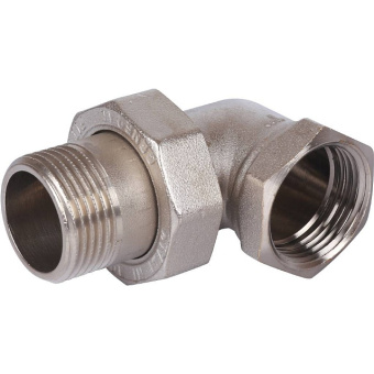STOUT Разъемное угловое соединение "американка" ВН, никелированное 1"
