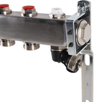 Коллектор без расходомеров, с клапаном, сливом, 8 выходов