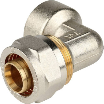 STOUT Угольник-переходник с внутренней резьбой 1"x26 для металлопластиковых труб винтовой