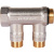 STOUT SMB 6210 341202 STOUT Коллектор с шаровыми кранами 3/4", 2 отвода 1/2" (красные ручки)