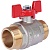 ROMMER Шаровой кран 1 1/4" НР/НР, ручка бабочка