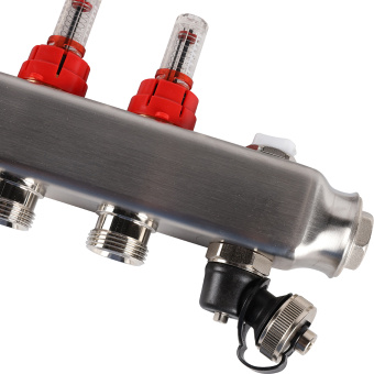 Коллектор с расходомерами, с клапаном, сливом, 12 выходов