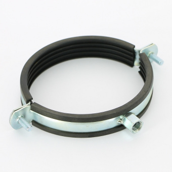 Хомут 4" (107-116 мм) с комбинированной гайкой и с резиновым уплотнителем