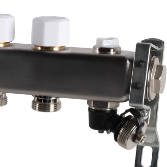 Коллектор без расходомеров, с клапаном, сливом, 12 выходов