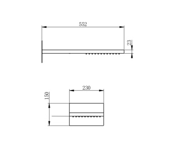 Верхний душ WONZON & WOGHAND, Темный графит (WW-HS101-BGG)