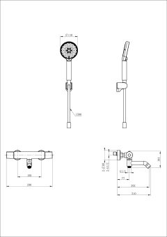 Смеситель для ванны с душем и термостатом WONZON & WOGHAND, Хром (WW-B3029-A1-CR)