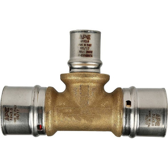 STOUT Тройник переходной 32х20х32 для металлопластиковых труб прессовой