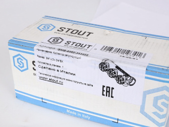 STOUT SMB-6850-343403 STOUT Коллектор регулирующий 3/4", 3 отвода 3/4"ЕК